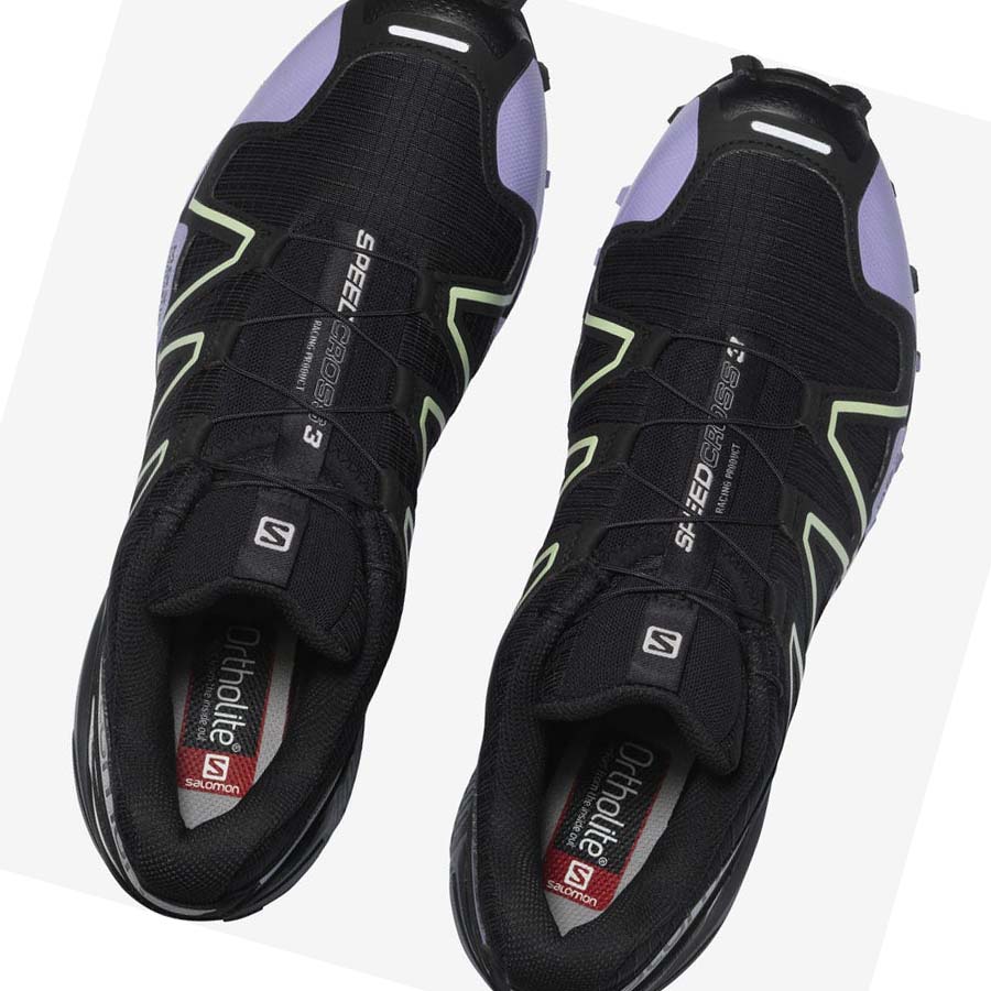 Salomon SPEEDCROSS 3 Tornacipő Női Fekete Lila | HU 2968EBC